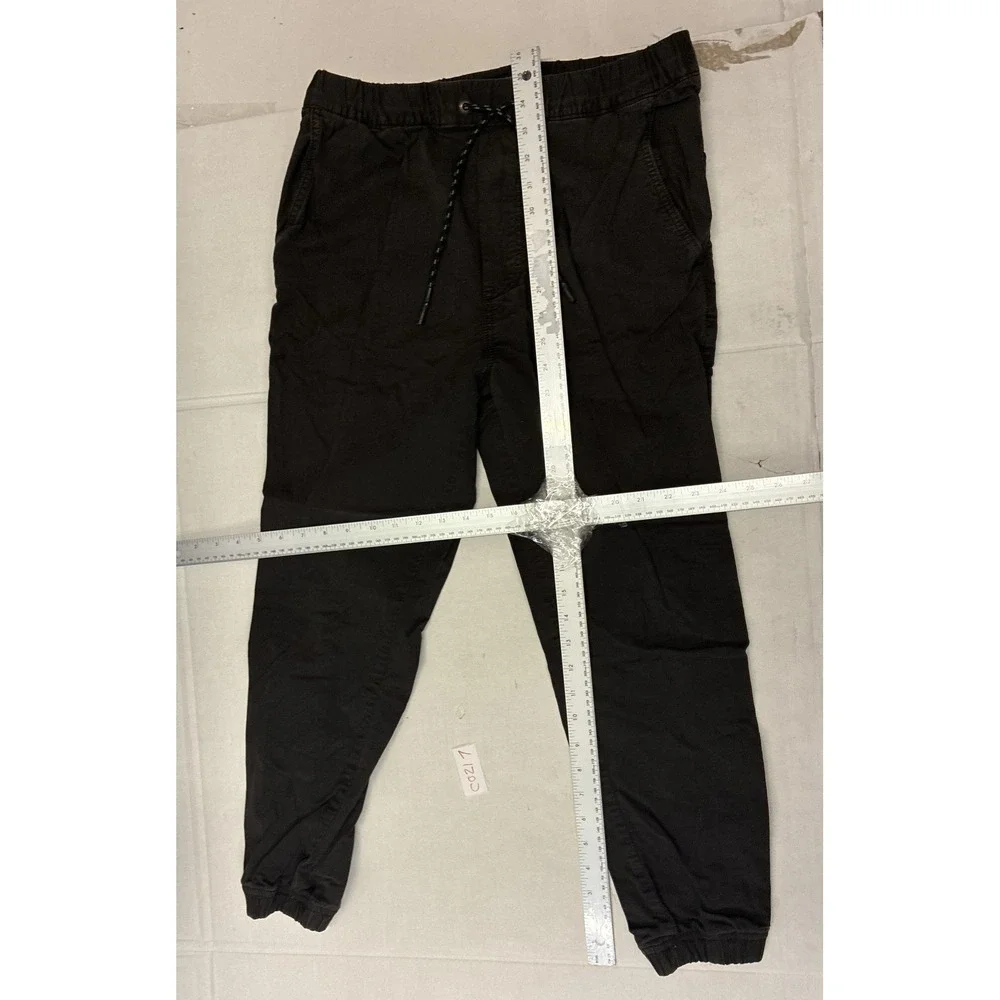 American Eagle Extreme Flex Joggers Mens Small Black Elastic Waist Tapered Pants
